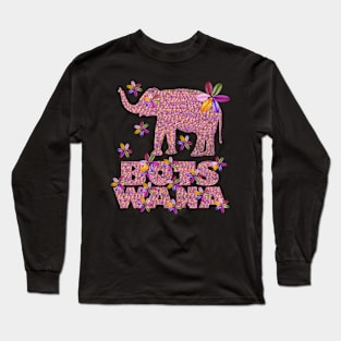 Flowery Elephant Botswana Long Sleeve T-Shirt